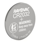 Rayovac KECR20321 CR2032 Lithium Coin Cell  Silver 3.0 Volts 225 mAh | 012800462773