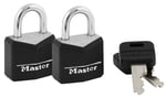 Master Lock 121T Padlock Keyed Open With Key Keyed Alike Steel Vinyl-Covered 2 Per Pkg | 071649002250