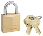 Master Lock 120D Padlock  Open With Key Gold Brass | 071649376504