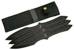 SZCO RITE EDGE 9.75 Inch THROWING KNIFE BLACK 3PC SET W/SHEATH | 801608012309
