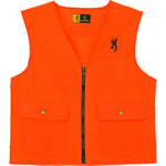 BROWNING JUNIOR SAFETY VEST W/LOGO BLAZE ORANGE LARGE | 023614325222