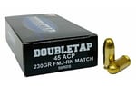 DOUBLETAP 45ACP 230GR FMJ-RN MATCH 50RD 20BX/CS | 013964483581