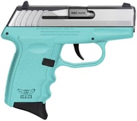  InchSCCY CPX3 SubCompact Pistol  Stainless / SCCY Blue  .380 Auto  3 Inch Inch Barrel  10rd  No External Safety Inch | 810099570632