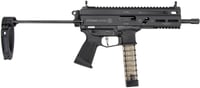 Grand Power 850003223131 SP9A1 Stribog 9mm Luger 301 8 Inch Black Threaded Barrel, MLOK Handguard, Black Aluminum Picatinny Rail Receiver, Black PDW Tailhook Brace, Black Polymer Grip, Thread Protector | 9x19mm NATO | 850003223131