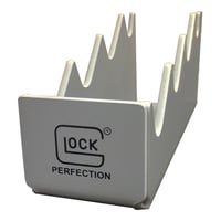 GUN STAND - 4 PISTOLGun Stand - 4 Pistol - Silver Glock Perfection 4 pistol pistol stand lets you display your pistols with pride - Ideal for storage and quick access - Compatible with all Glock models and most semi automatic pistolswith all Glock models and most semi automatic pistols | 764503910401