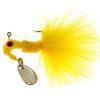Road Runner 1004-002 Marabou Jig w/Spinner, 1/4 oz, Yellow/Yellow | 020801025323 | Road Runner | Fishing | Baits and Lures | SPINNERBAITS