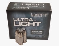 Liberty Ammunition LAUL9052 Ultra-Light  9mm Luger P 50 gr Lead Free Fragmenting Hollow Point 20 Per Box/ 50 Case  | 9x19mm NATO | 019962656439