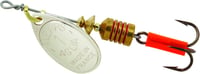Mepps B1 S Aglia InLine Spinner 1/8 oz, Plain Treble Hook, Silver | 022141002781