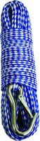 Attwood 117222 Anchor Line 1/4 Inchx100 Poly Blue/White w/Hook | 022697117229