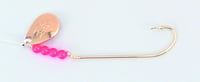 Bear Paw FGLS-6 Flicker Snelled Hook, Size 6, Long Shank, Gold, 8 Inch | 022154760067