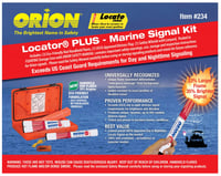 Orion 234 Locator Plus Kit, Red Handheld Flares with Whistle Flag | 077403102341