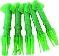 Mold Craft 560908 Squirt Squid, 9 Inch Green Metal/Flake, 5/Pack | 014251569087