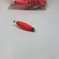 Plastilite 50SC200WR Cigar Snap-On Foam Float, 2 Inch, Weighted,Red, 50 | 032413003828 | Plastilite | Fishing | TACKLE | FLOATS
