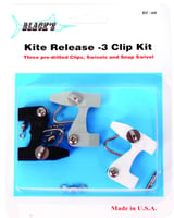Black Marine RC60 Kite Release Clip Kit/Black w/3 predrilled clips 5 | 017702000603