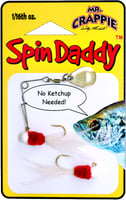 Team Crappie SPD2-765 Spin Caller  1/16 oz, White/Red, w/1 Spare Body | 020801480368