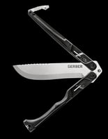 Doubledown Machete SW/PL Butterfly Open 6.75 Inch Black Handle - Quad lock mechanism | 013658155473