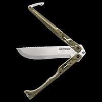 Doubledown Machete SW/PL Butterfly Open 6.75 Inch Green Handle - Quad lock mechanism | 013658155442