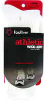 Fox River 1250-1000-L Wick Dry Sock Crew Wht Sz9-12 | 087839010301