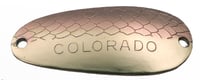 Thomas X702CG Colorado Wobbler Spoon, 1 1/4 Inch, 1/6 oz, Copper/Gold | 013921720513