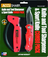 AccuSharp 043C Blaze Orange Sharpener  Sport Knife Combo | 043C | 015896000430