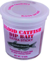 Catfish Charlie BD-12-12 Dip Bait Blood 12oz | 022743623452 | Catfish Charlie | Fishing | Baits and Lures | JARRED & PACKAGED BAITS