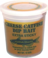 Catfish Charlie LD-12-12 Dip Bait Cheese 12oz | 022743723459 | Catfish Charlie | Fishing | Baits and Lures | JARRED & PACKAGED BAITS