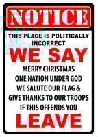 Rivers Edge 1464 Tin Sign 12in x 17in - Politically Incorrect | 643323146408
