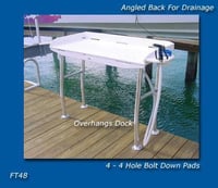 Deep Blue FT48 Dockside Filet Table 48 Inchx21 Inch w/Aluminum Legs | 819044009012