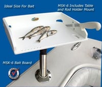 Deep Blue MSK-6 Small Bait Table w/ MSR Arm  MS202 Ball Mount 14 Inchx11 Inch | 819044007681