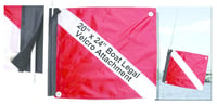Marine Sports 4678 Deluxe Dive Flag w/Stiffener Velcro Attached 20x24 | 806723467805