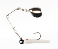 Johnson BSVP1/32WRD Beetle Spin Jig, 1 Inch, 1/32 oz, White/Red Dot | 022021500178