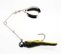 Johnson BSVP1/8BYS Beetle Spin Jig 1 1/2 Inch, 1/8 oz, Black/Yellow Stripe | 022021500246
