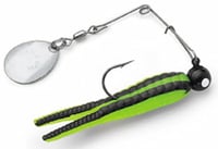 Johnson BSVP1/4BCO Beetle Spin Jig 2 Inch, 1/4 oz, Black/Chartreuse/Orange | 022021500390