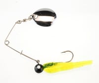 Johnson BSVP1/4FC Beetle Spin Jig 2 Inch, 1/4 oz, Fluorescent Chartreuse | 022021500345