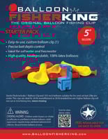 Balloon Fisher King 41159 Starter Pk w/Balloon Clip1  5 Inch Balloons | 071444411592
