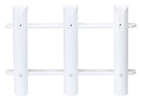 Shoreline Marine SL91272 Rod Holder 3-Rack Delux White | 013893591272