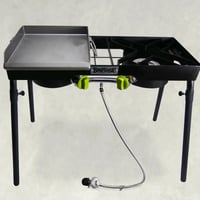 Bayou Classic PS215 Dual Patio Camp Stove W/Single Griddle | 050904172150
