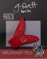 G-Ratt PPRT-007 Pistol Pete Replacement Tails,Red, 3 Per Pack | 013415992129