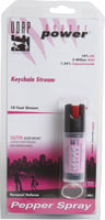 UDAP PK1 Pink Keychain Pepper Spray Stream, 10 ft Ballistic Spray | 679354000525