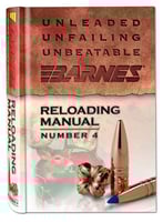 BARNES RELOADING MANUAL 4BARNES RELOADING MANUAL 4 Fullcolor illustrations  Distinctive embossed and debossed cover  Includes customer accounts of Barnes Bullets performance in the field  Bonus feature articles from noted gun writers includedfield  Bonus feature articles from noted gun writers included | 716876011087