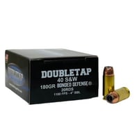 Double Tap Bonded Defense Handgun Ammunition .40 SW 180gr JHP 1100 fps 20/ct | 091037349361