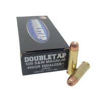 Double Tap 500 Equalizer Handgun Ammunition .500 SW 455gr HP 1801 fps 20/ct | 091037004062