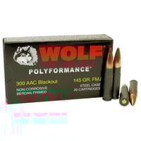 Wolf Steel Case .300 Blackout Rifle Ammo 145 Grain  FMJ  500rd Case | 645611308673