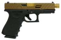Glock 19 Gen 3 Custom  InchChainmail Stippled Frame Bear Cut Slide Inch Handgun 9mm Luger 15/rd Magazines 2 4.6 Inch Zaffiri Precision Threaded Barrel | 688099401221