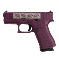 Glock 43x MOS Custom Glock and Roses Full Engraved Black Cherry Frame Subcompact Handgun 9mm Luger 10rd Magazines 2 3.41 Barrel Austria | 688099404512