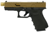 Glock 19 Gen 3 Custom  InchChainmail Stippled Frame Gold Bear Cut Slide Inch Compact Handgun 9mm Luger 15/rd Magazines 2 4.6 Inch Zaffiri Precision Threaded Barrel USA | 688099401207