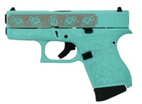 Glock 43 Gen 4 Robins Egg Blue Glock  Roses Subcompact Handgun 9mm Luger 6/rd Magazines 2 3.41 Barrel USA | 688099401313