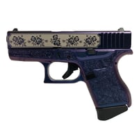 Glock 43 Custom Glock  Roses in Mongoose Purple Subcompact Handgun 9mm Luger 6rd Magazines 2 3.41 Barrel USA Made | 688099404185