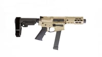 Brigade BM9 forged 9MM AR 5.5 Inch pistol FDE 5 Inch Urail, SBA3 adjustable pistol brace Uses 33 Round Glock Style Magazine | 9x19mm NATO | 850009585622