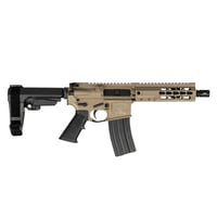 Forged AR15 5.56  7.5 Inch Pistol FDE w/ SBA3 Tact 7 Inch Urail SBA3 Tactical Brace A2 Flash Hider Key Mod Rail 1x30rd mag | 5.56x45mm NATO | 850009585073